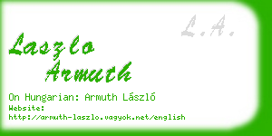 laszlo armuth business card