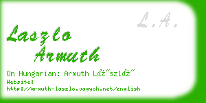 laszlo armuth business card